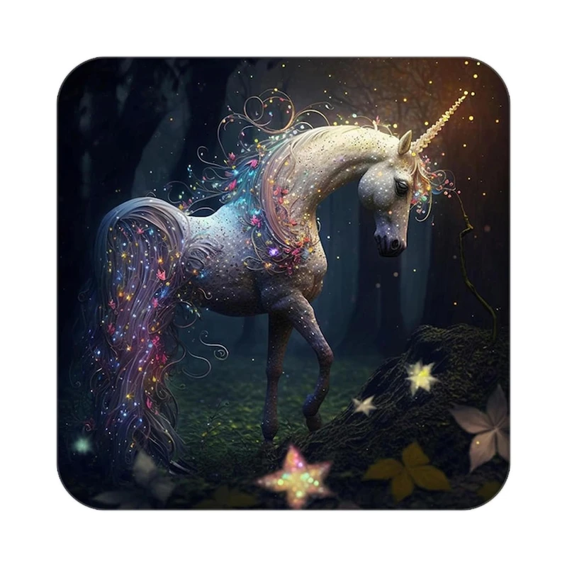 زیر لیوانی کاکتی طرح اسب تک شاخ و یونیکورن مدل mp33290