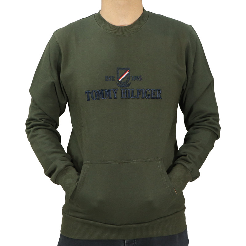 سویشرت مردانه مدل تو کرک کد 7173 رنگ سبز سدری