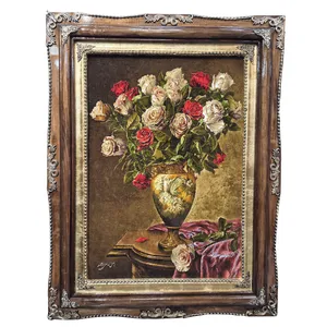 تابلو فرش دستباف طرح گل و گلدان