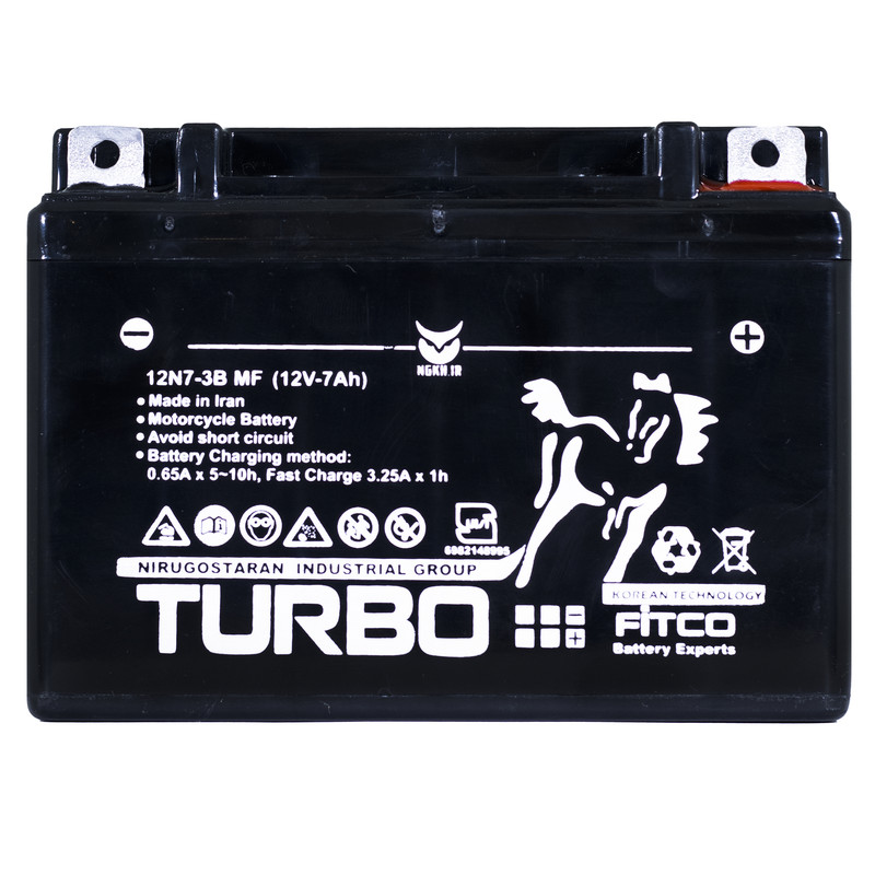 باتری موتورسیکلت توربو مدل 12V-7A