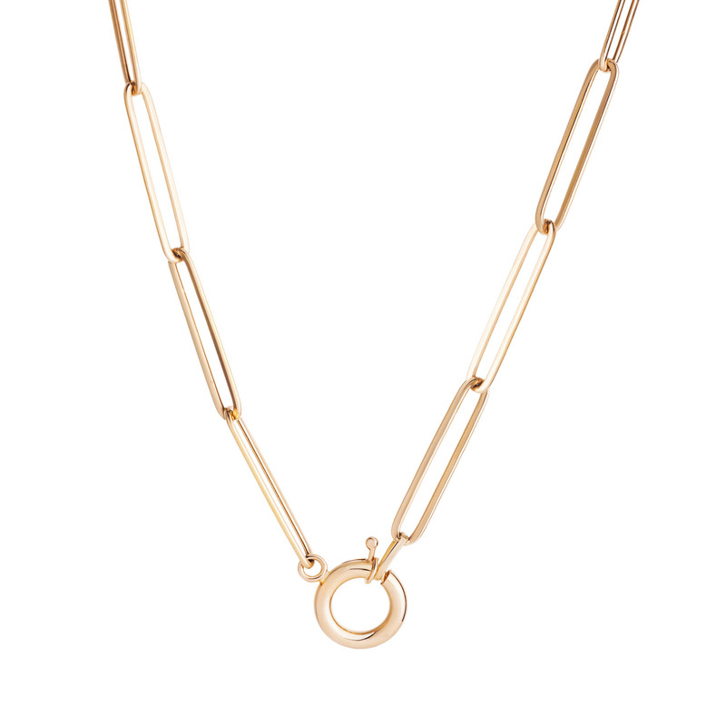 گردنبند طلا 18 عیار زنانه با زنجیر مینیمال گالری شیدا مجد مدل لینک کشیده