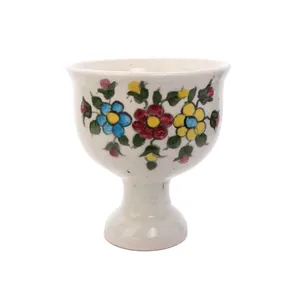 گلدان نقاشی رو لعابی آرانیک مدل طرح گل کد 1015800007