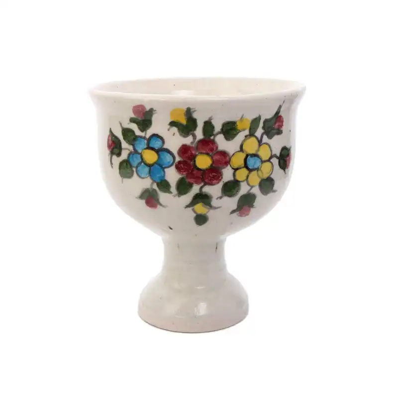 گلدان نقاشی رو لعابی آرانیک مدل طرح گل کد 1015800007