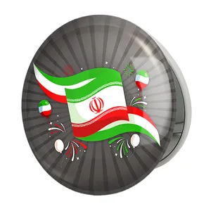 آینه جیبی خندالو طرح پرچم ایران مدل تاشو کد 23945 