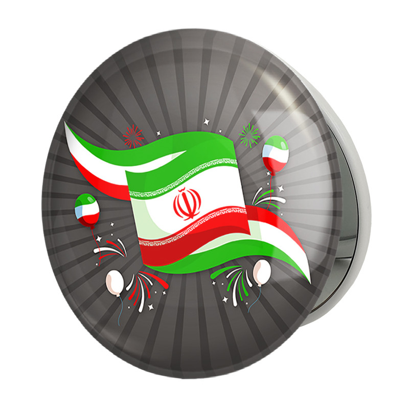 آینه جیبی خندالو طرح پرچم ایران مدل تاشو کد 23945 