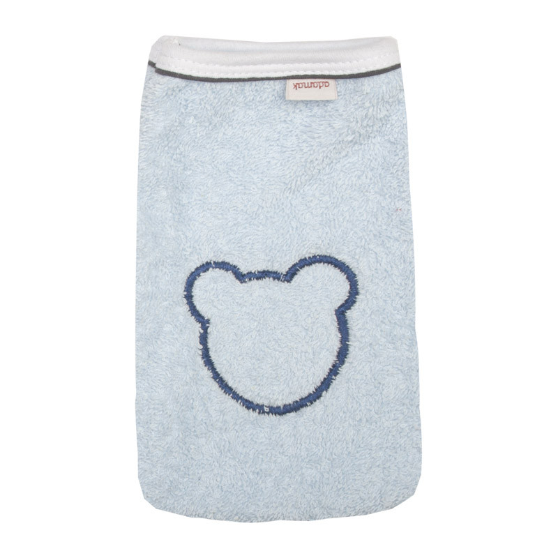 سرویس حوله نوزادی 4 تکه آدمک طرح خرس آبی روشن  کد 970217