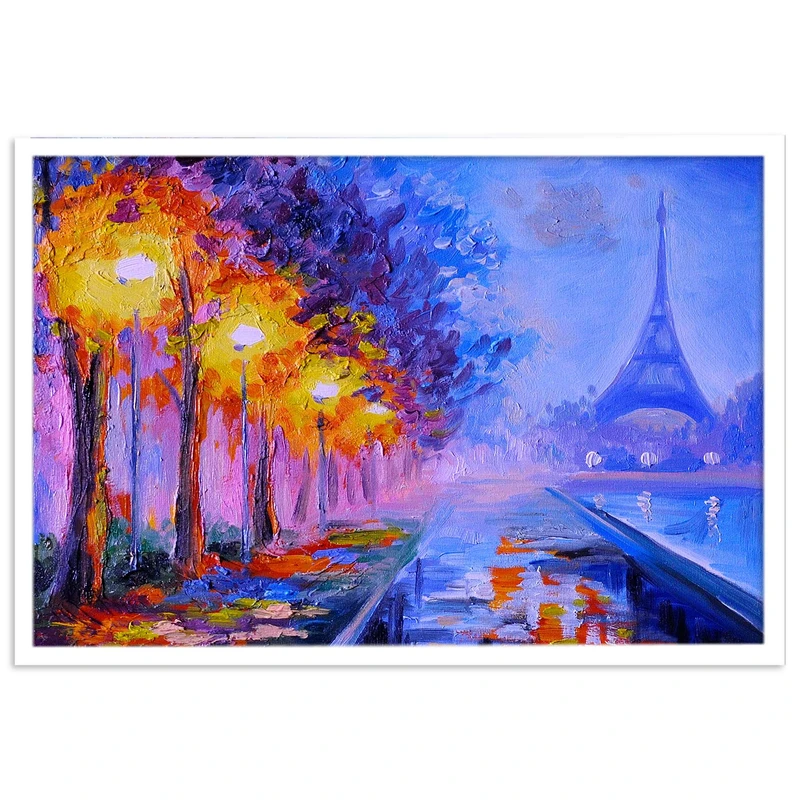 تابلو بکلیت طرح نقاشی برج ایفل مدل W-s788