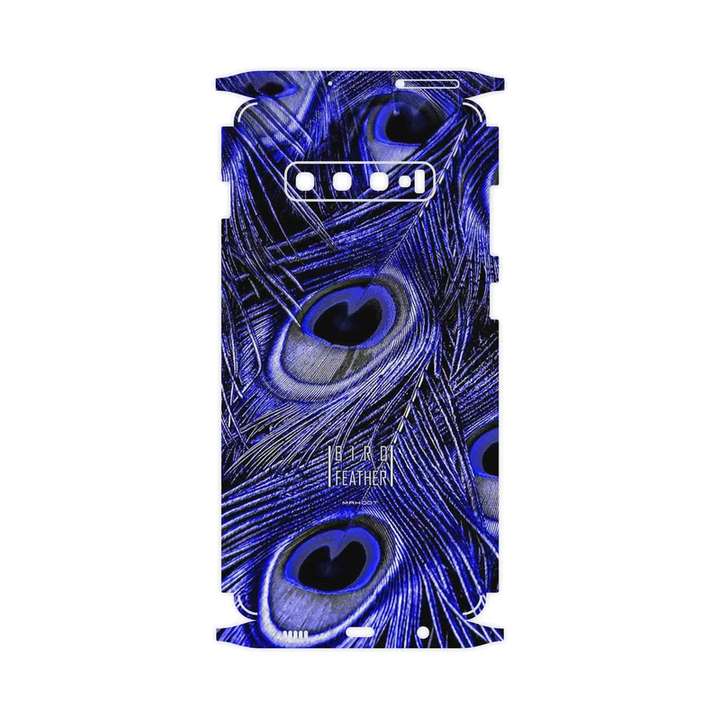 برچسب پوششی ماهوت مدل Purple Feather-FullSkin مناسب برای گوشی موبایل سامسونگ Galaxy S10 Plus