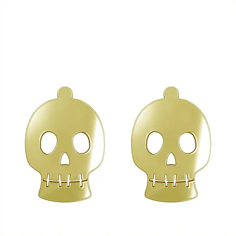 گوشواره طلا 18 عیار زنانه مدوپد مدل جمجمه کد GA1-15705