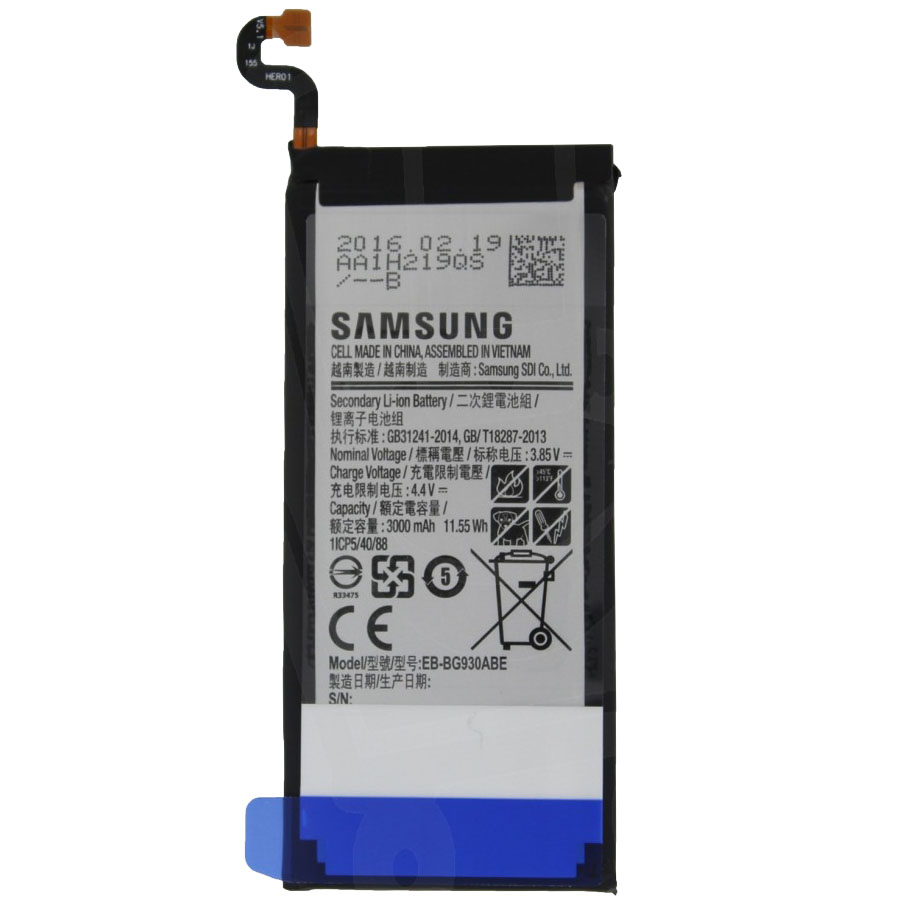 باتری موبایل مدل EB-BG930ABE ظرفیت 3000 میلی آمپر ساعت مناسب برای گوشی موبایل سامسونگ Galaxy S7