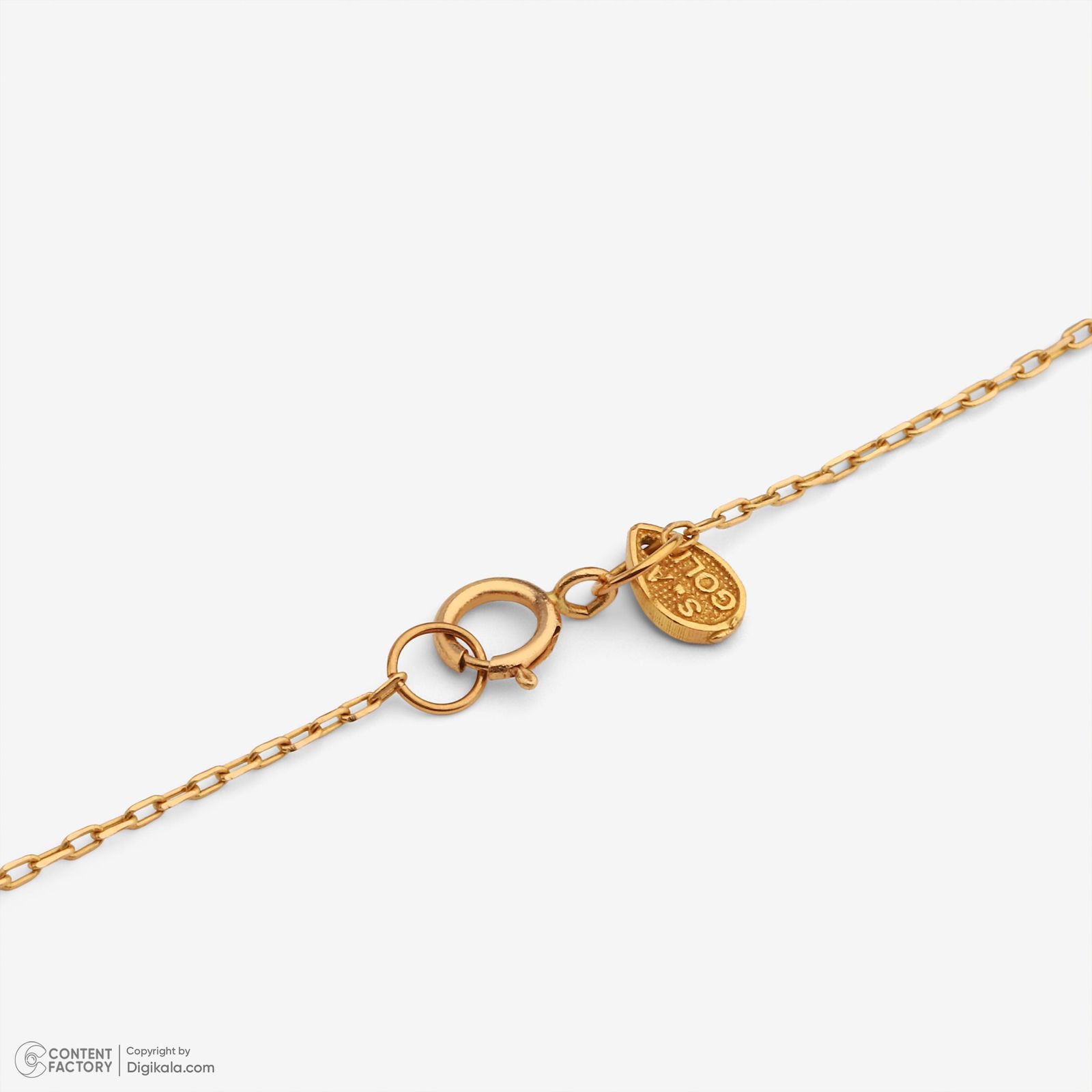 گردنبند طلا 18 عیار زنانه با زنجیر حلقه‌ای (فلامینگو) وی گالری مدل انار نگینی کد NA1559 -  - 6