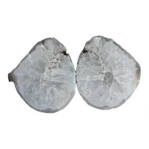 سنگ راف کوارتز مدل توپی ژئود فشرده کد 55 بسته دو عددی