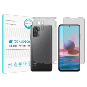 Matte Rockspace HyMTT screen protector suitable for the Xiaomi Redmi Note 10 S mobile phone along with the back of the phone