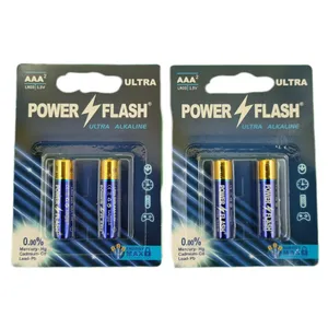 باتری نیم قلمی پاورفلش مدل الترا آلکالاین بسته ۴عددی