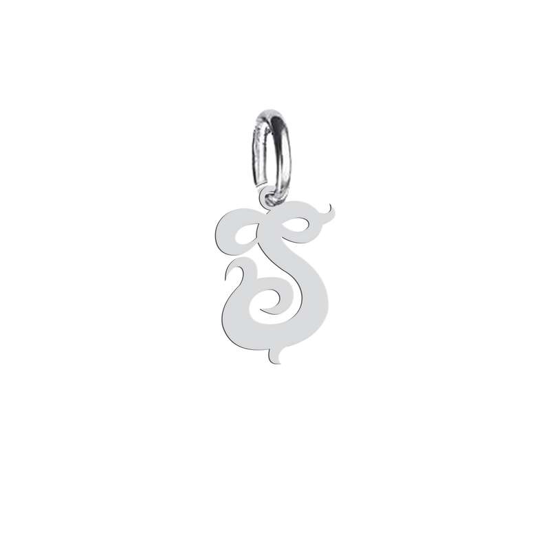 آویز گردنبند نقره هایکا طرح S مدل h.n 801