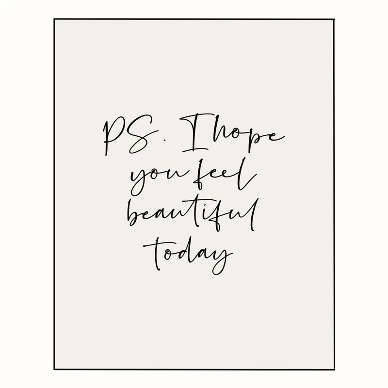 پوستر مدل امیدوارم امروز احساس زیبایی کنید