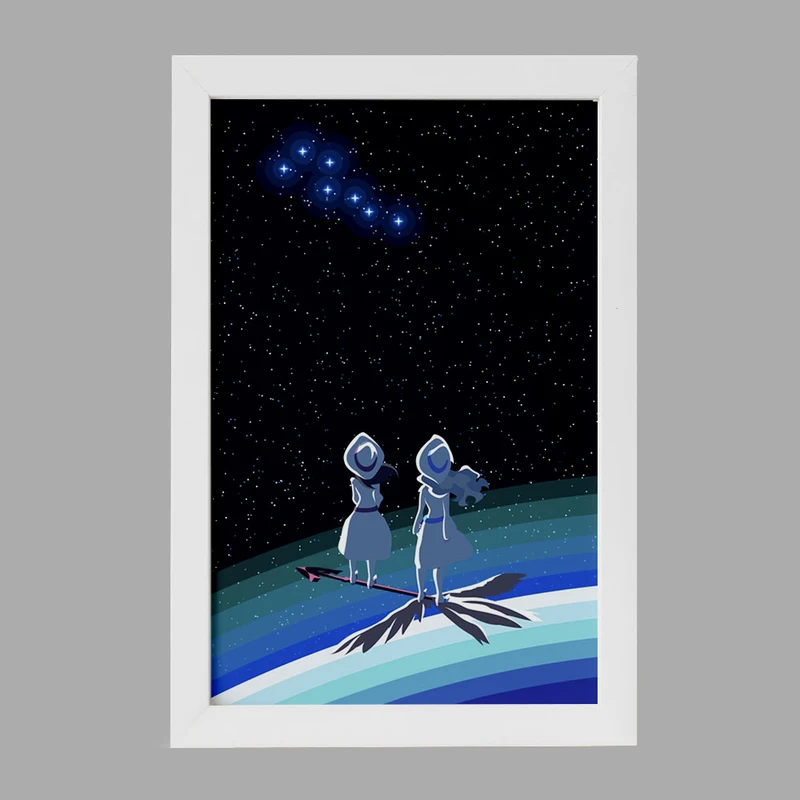 تابلو خندالو مدل دیانا و اکو انیمه جادوگران کوچک Little Witch Academia  کد 22930