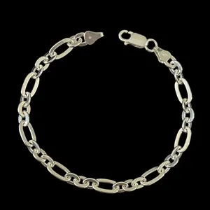 دستبند نقره مردانه مدل فیگارو کد S01