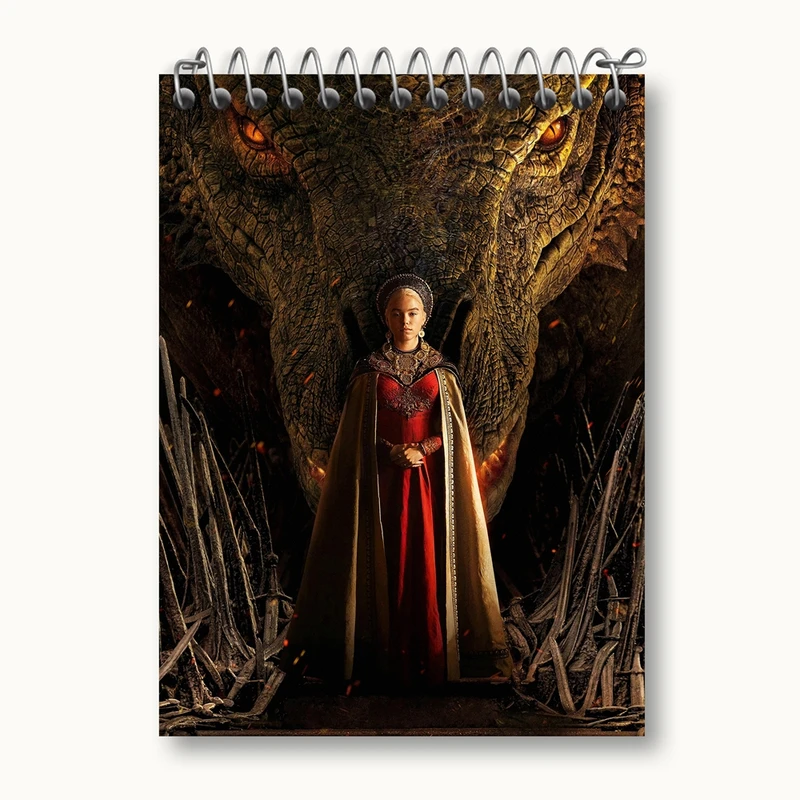 دفتر یادداشت 50 برگ خندالو مدل رینیرا سریال خاندان اژدهایان House of dragon کد 28503