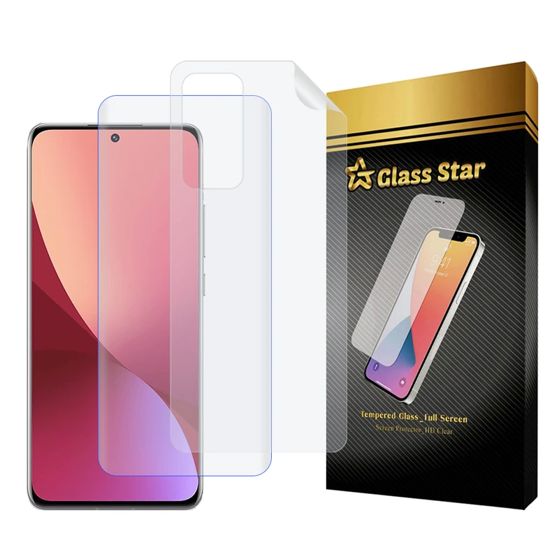 محافظ صفحه نمایش یووی گلس استار مدل UVNANOMTBS مناسب برای گوشی موبایل شیائومی 12Pro / 12S Pro به همراه محافظ پشت گوشی
