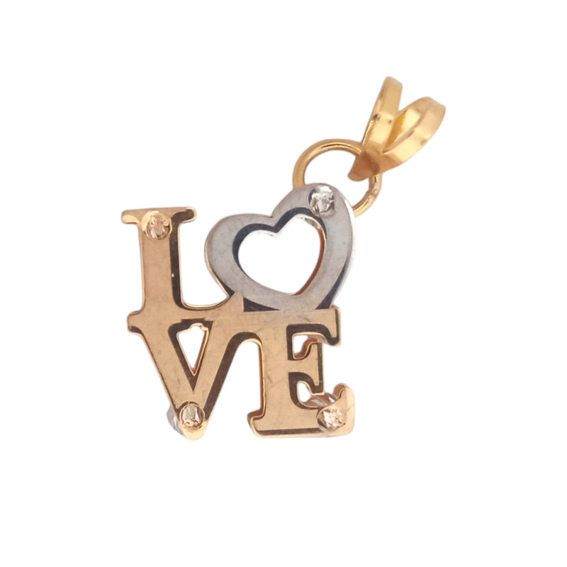 آویز گردنبند طلا 18 عیار زنانه گالری طلای عیاره طرح LOVE