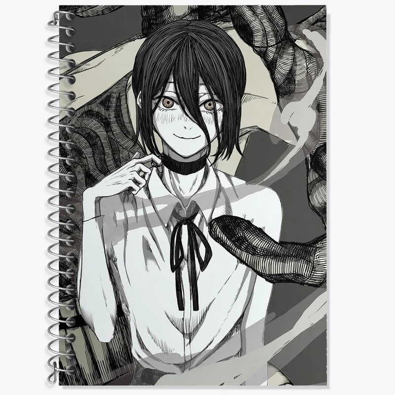 دفتر لغت 50 برگ خندالو مدل ریزه انیمه مرد اره ای Chainsaw Man کد 22322