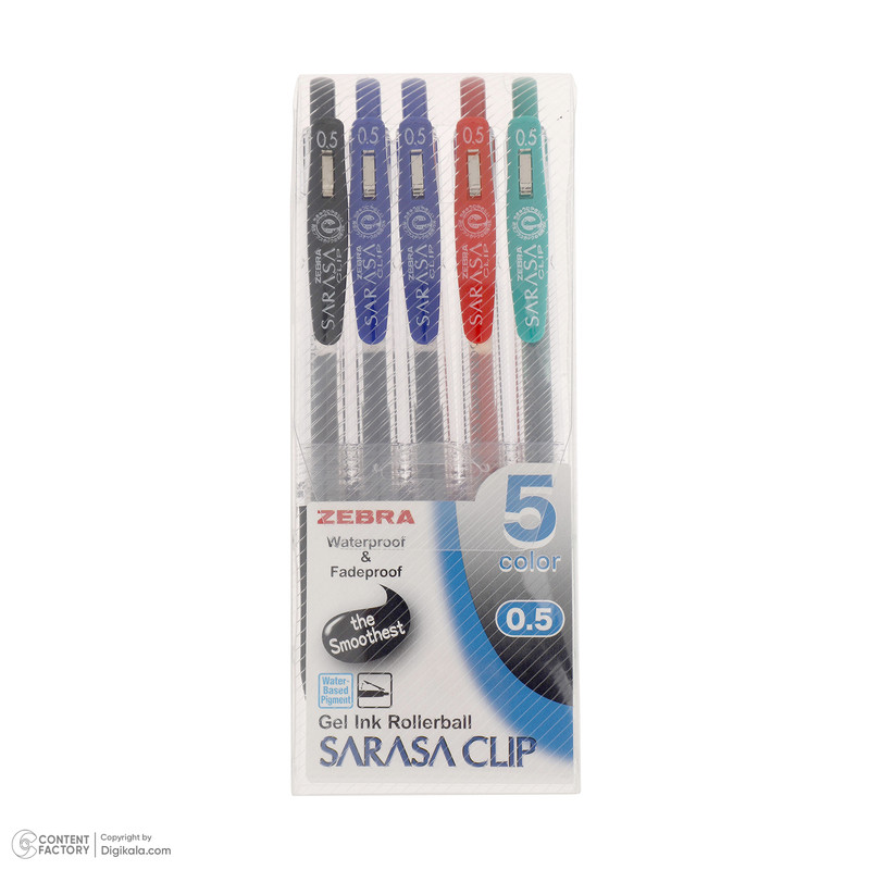 روان نویس زبرا مدل ساراسا کلیپ بسته 5 عددی