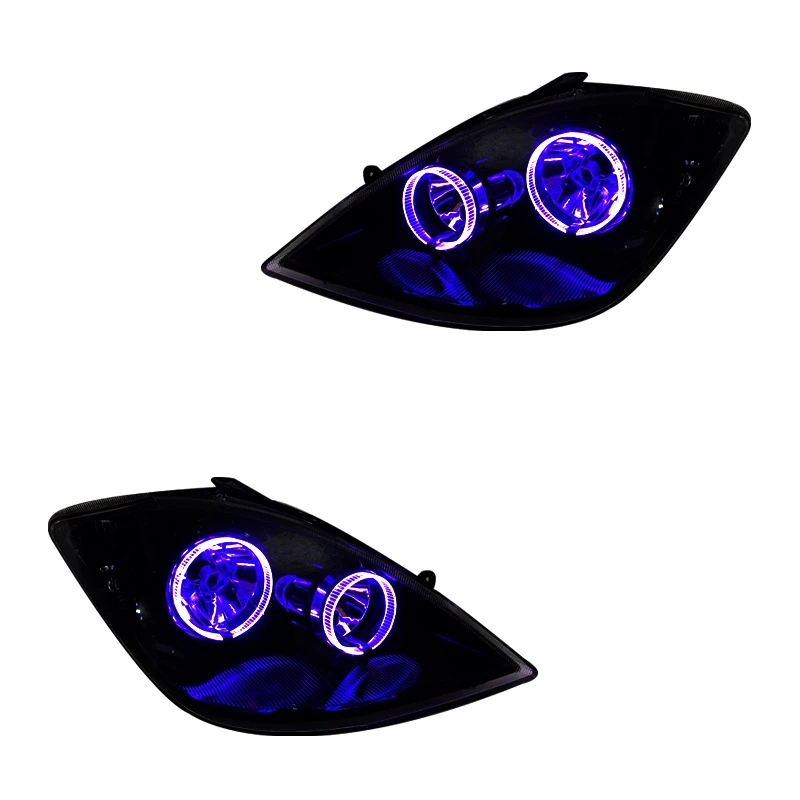چراغ جلو خودرو گروه پژوهش صنعت مدرن مدل 3D-Ring-B-Purp مناسب برای تیبا بسته دو عددی