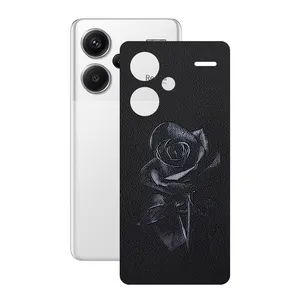 Remax cover sticker Leth model black rose design suitable for Xiaomi Redmi Note 13 Pro Plus mobile phone