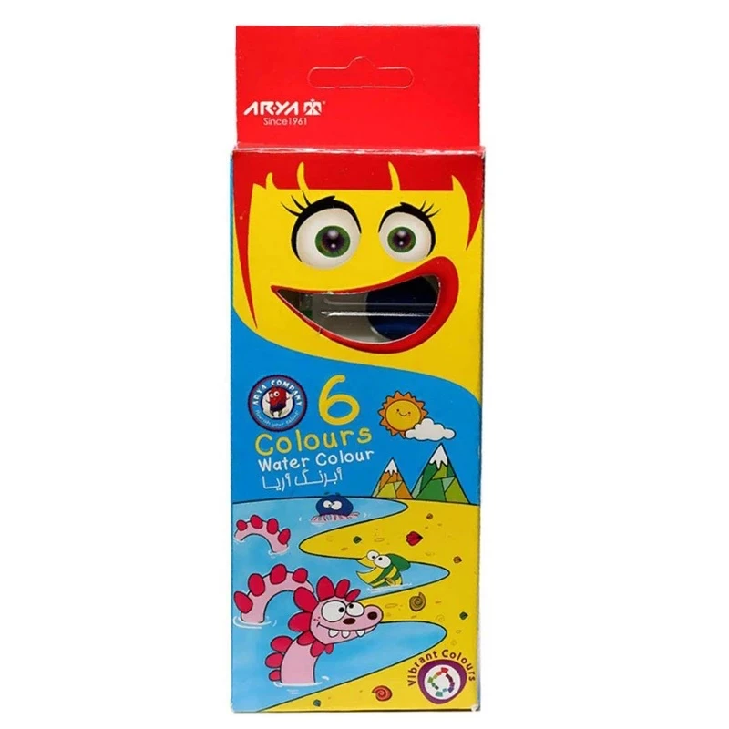 آبرنگ 6 رنگ آریا مدل star3201