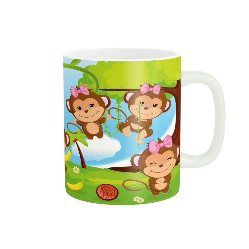 ماگ پاد آفرین مدل میمون های خندان کد DKC255