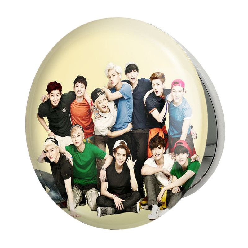 آینه جیبی خندالو طرح گروه اکسو EXO مدل تاشو کد 13660 