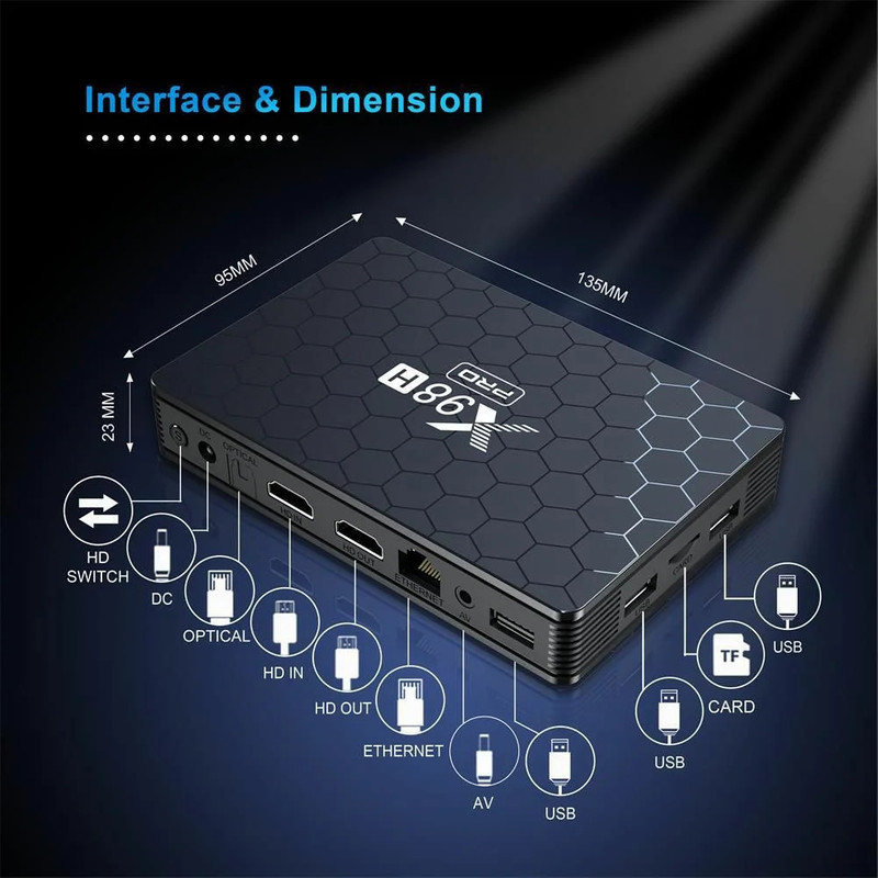 اندروید باکس X98 مدل X98H PRO H618 4/64G اندروید باکس X98 مدل X98H PRO H618 4/64G