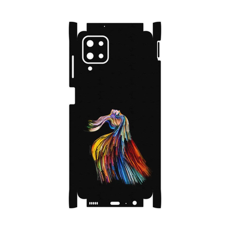 برچسب پوششی ماهوت مدل Rainbow Hair Digital Art-FullSkin مناسب برای گوشی موبایل سامسونگ Galaxy A12