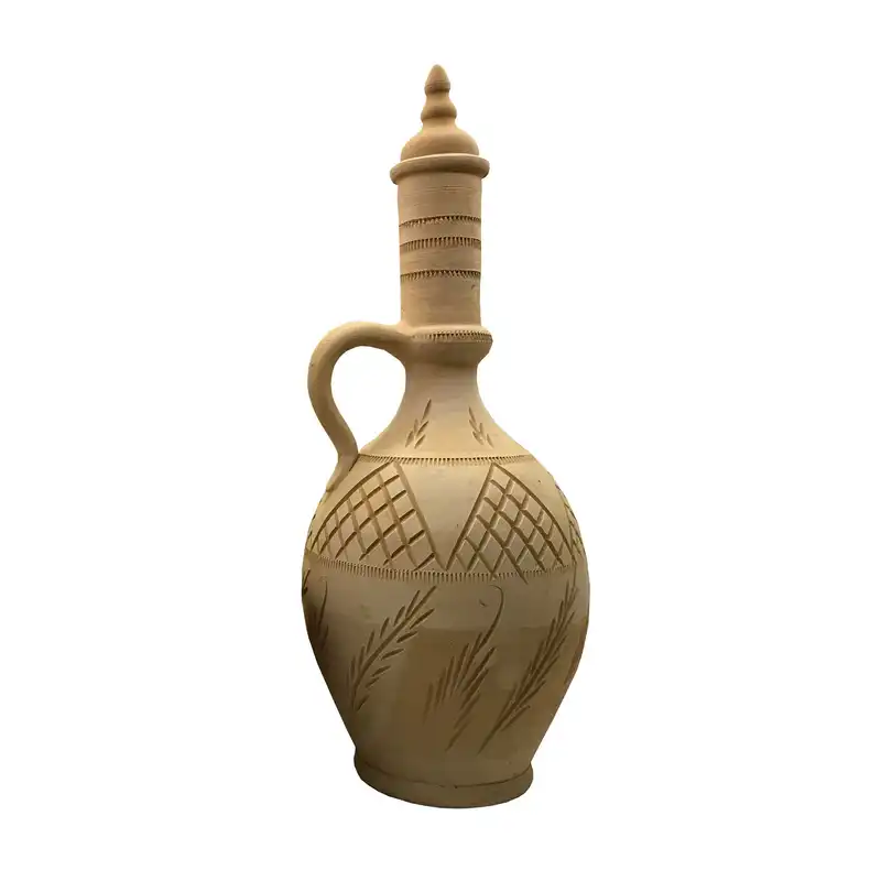کوزه سفالی خام طرح گندم کد Me