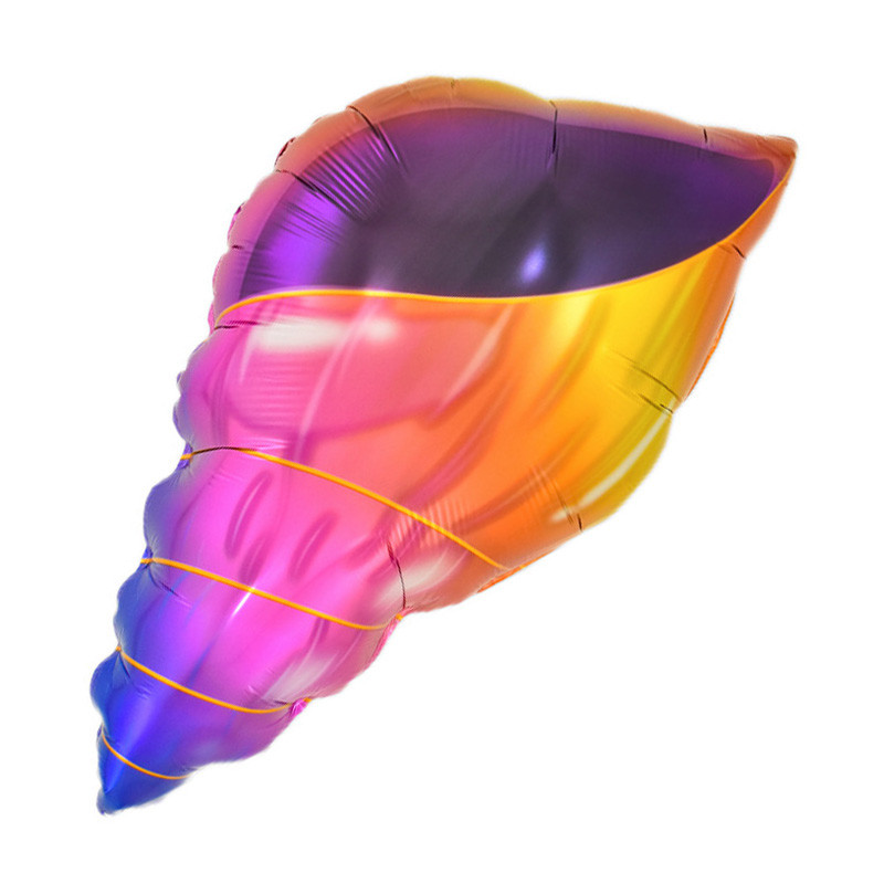 بادکنک فویلی لاکی بالونز مدل صدف طرح هفت رنگ کد 1213