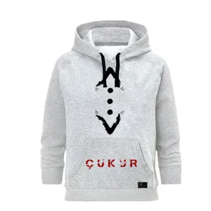 هودی زنانه مدل گودال کد M128 رنگ طوسی