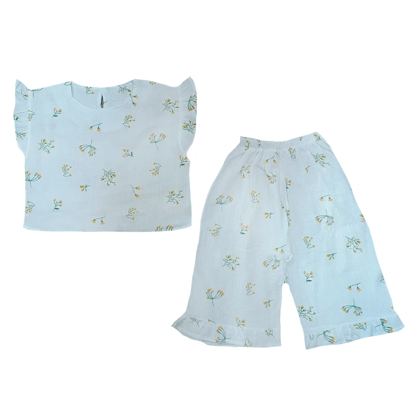 ست بلوز و شلوارک دخترانه مدل موسلین