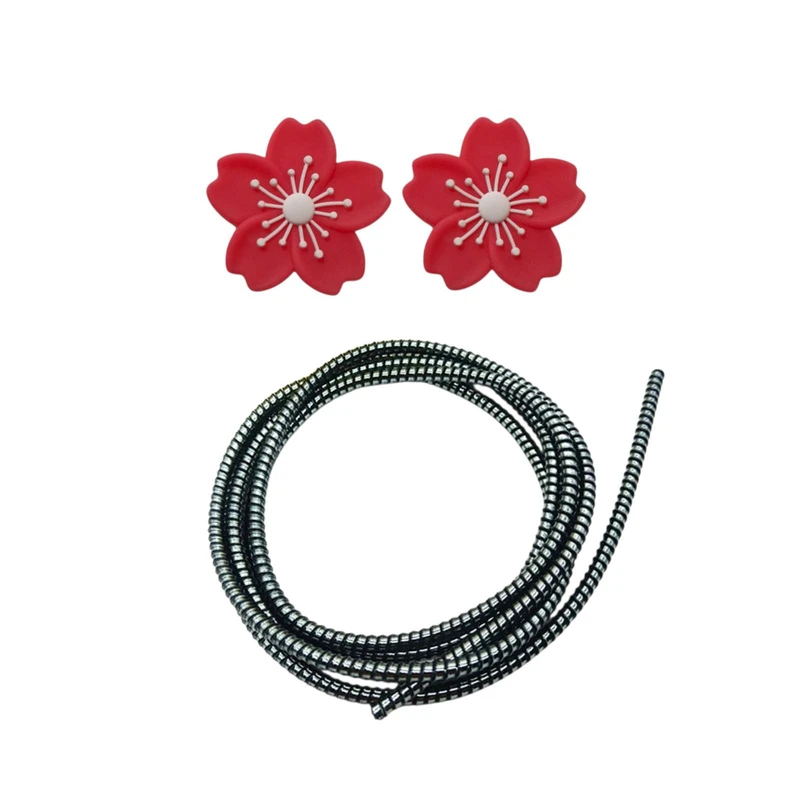 محافظ کابل شارژ و هندزفری طرح شکوفه مدل BLO33 بسته سه عددی