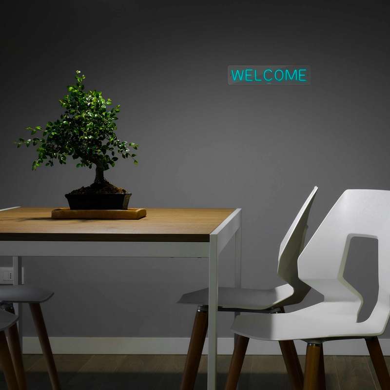 چراغ دیواری نئون دیزاین طرح Welcome_TBL