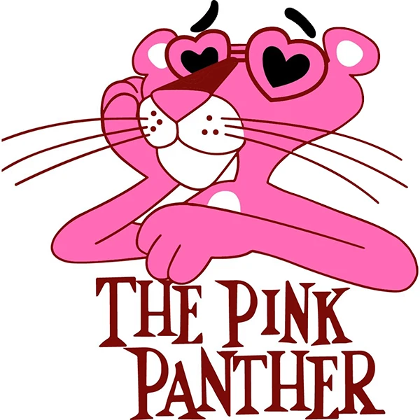 استیکر پارچه و لباس پاد آفرین طرح پلنگ صورتی کد 1736