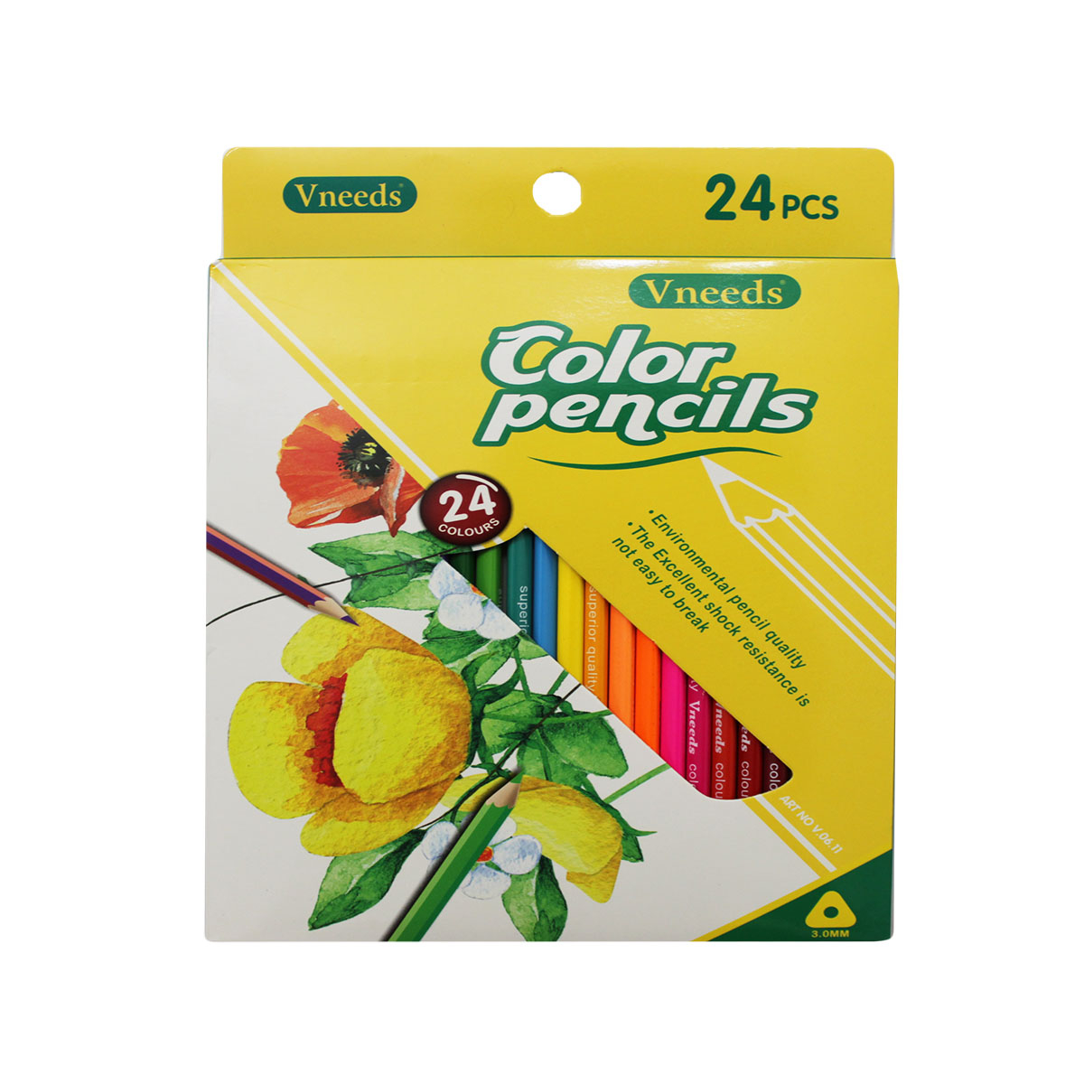 مداد رنگی 24 رنگ وینیدز مدل V06 کد 202