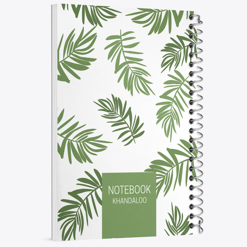 دفتر مشق 50 برگ خندالو طرح برگ سبز کد N626