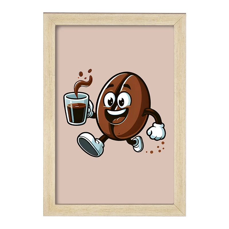 تابلو خندالو مدل دانه ی قهوه بامزه کد F8172