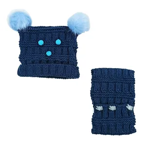 ست کلاه و شال گردن بافتنی بچگانه مدل Animal