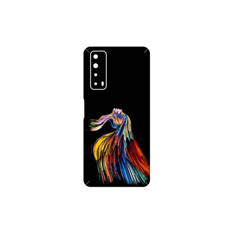 برچسب پوششی ماهوت مدل Rainbow Hair Digital Art مناسب برای گوشی موبایل هوآوی Y7a