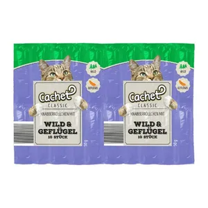 اسنک تشویقی گربه کچت مدل  Wild And Geflugel بسته 10 عددی