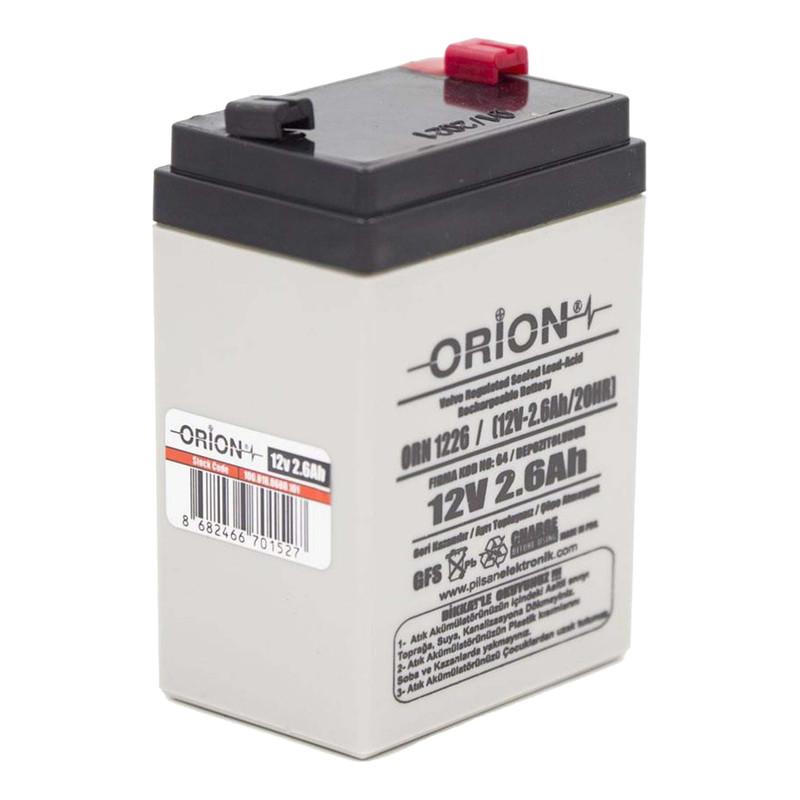 باتری سیلد اسید 12 ولت 2.6 آمپر اوریون مدل 12V-2.6A باتری سیلد اسید 12 ولت 2.6 آمپر اوریون مدل 12V-2.6A