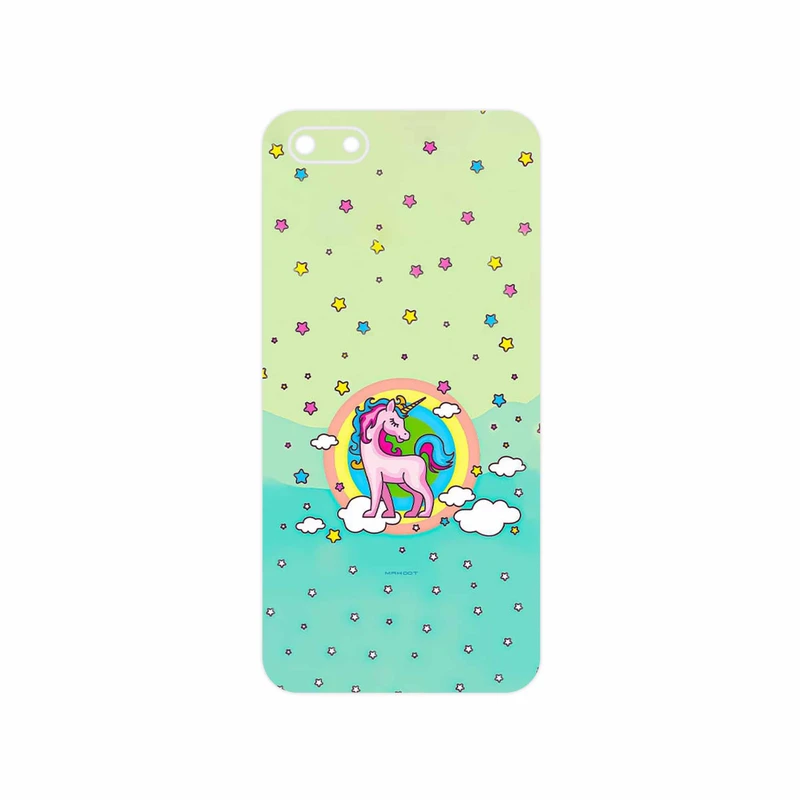 برچسب پوششی ماهوت مدل Rainbow unicorn adventure مناسب برای گوشی موبایل هوآوی Y5 Prime 2018