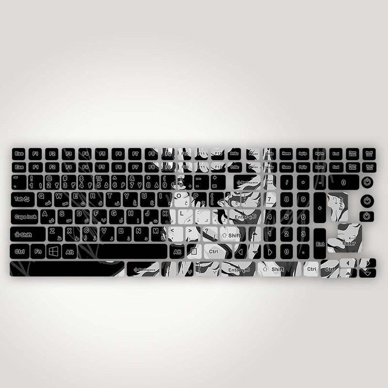 برچسب حروف فارسی کیبورد مدل joker monochrome کد K-344 